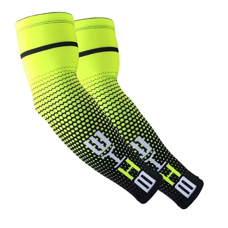 1 Pair Cool Men Cycling Running Bicycle UV Sun Protection Cuff Cover Protective Arm Sleeve Bike Sport Arm Warmers Sleeves, Size:XXL (Green)