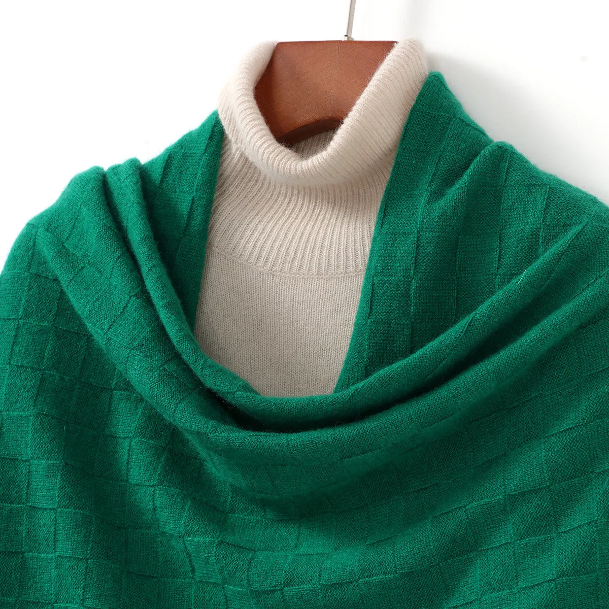 100% Cashmere Fringe Solid Color Shawls