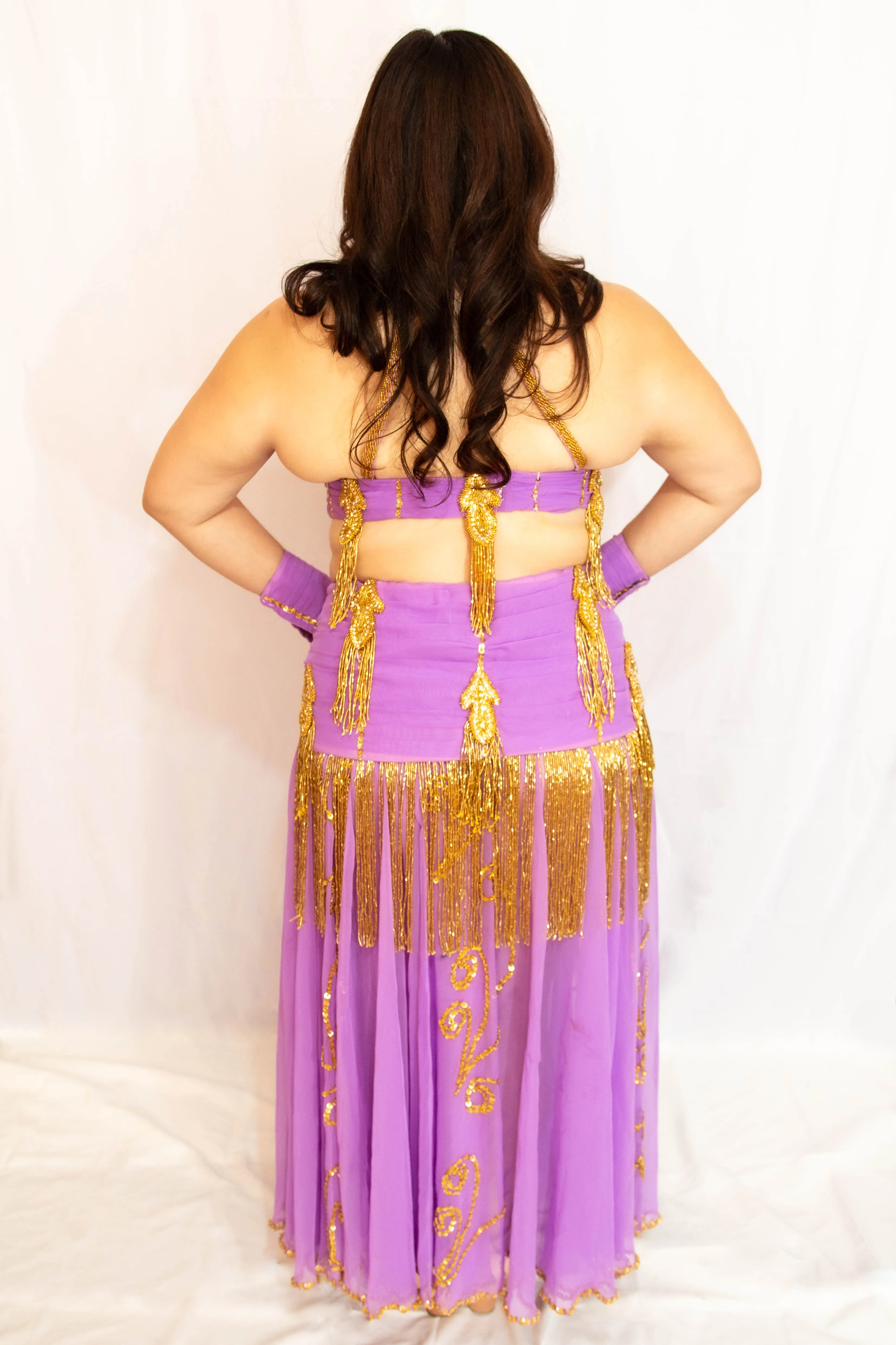 1940s Samia Gamal Style Costume - Lavendar & Gold