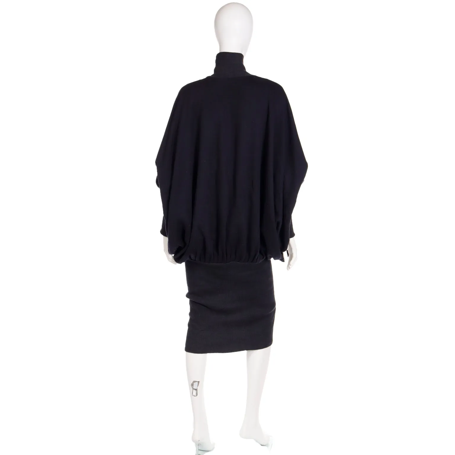 1985 Vintage Norma Kamali Sweatshirt Dress Cocoon Style