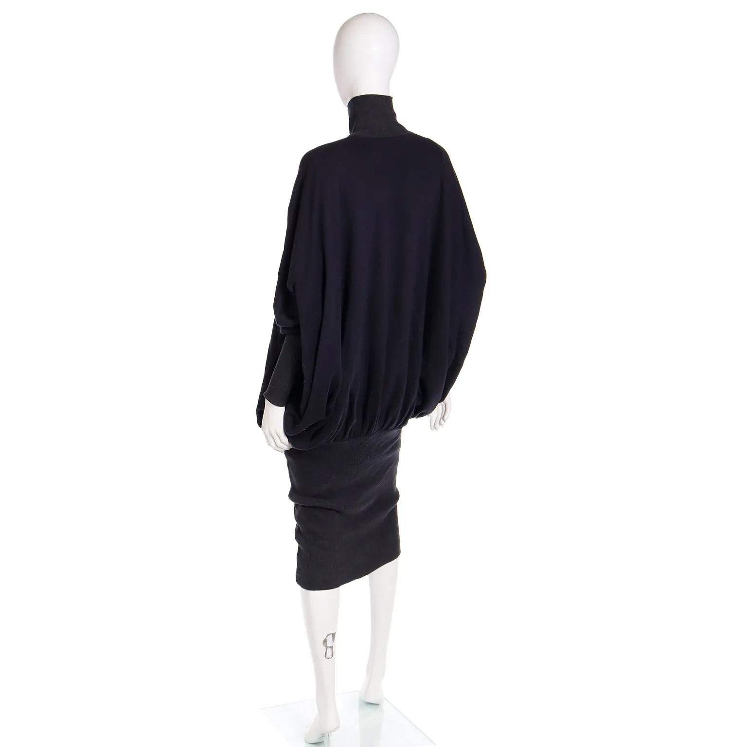 1985 Vintage Norma Kamali Sweatshirt Dress Cocoon Style