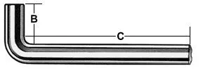 6 Flute Short Arm Bristol Spline Keys