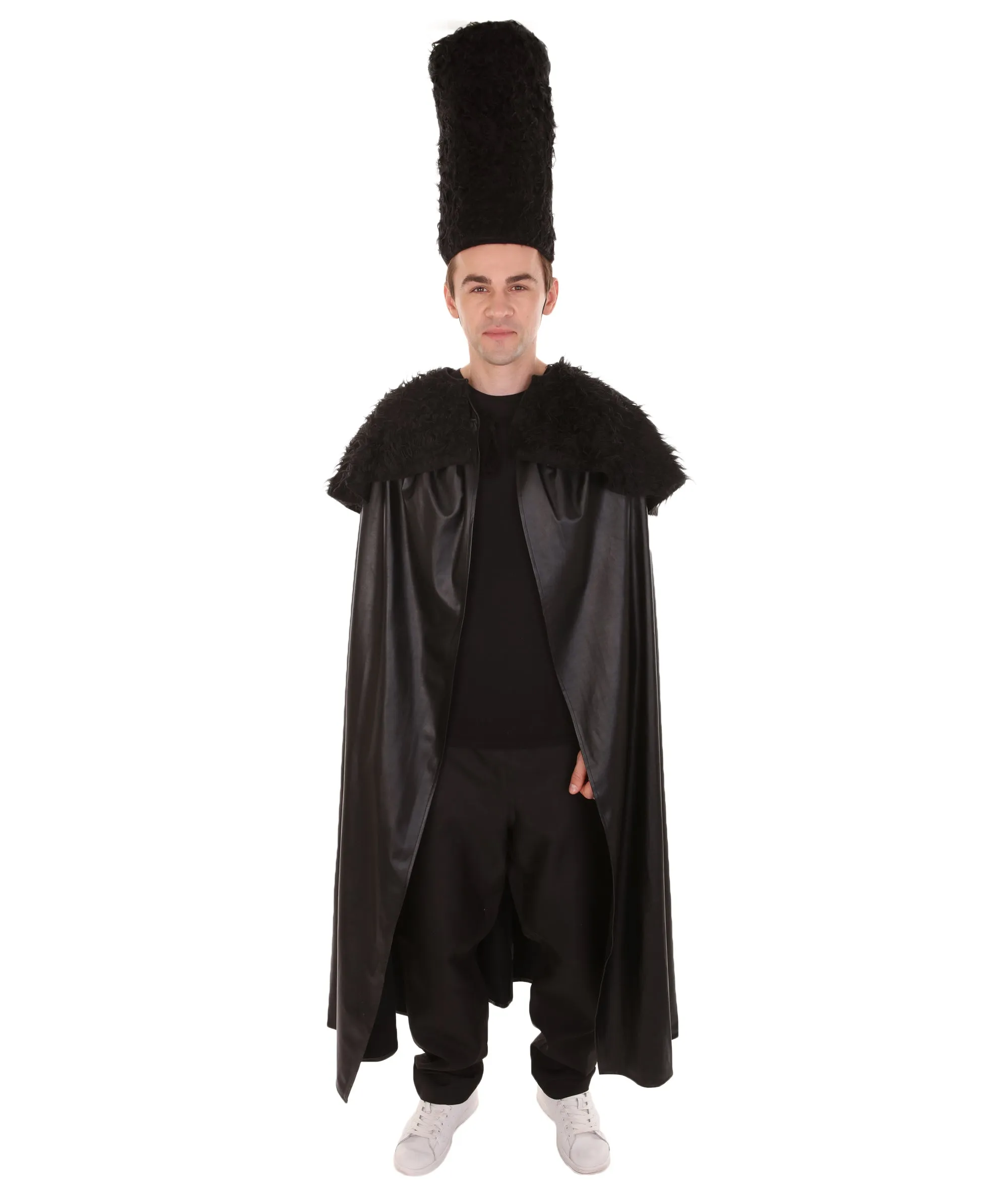 Adult Men's Faux Fur Cape | Black Halloween Costume