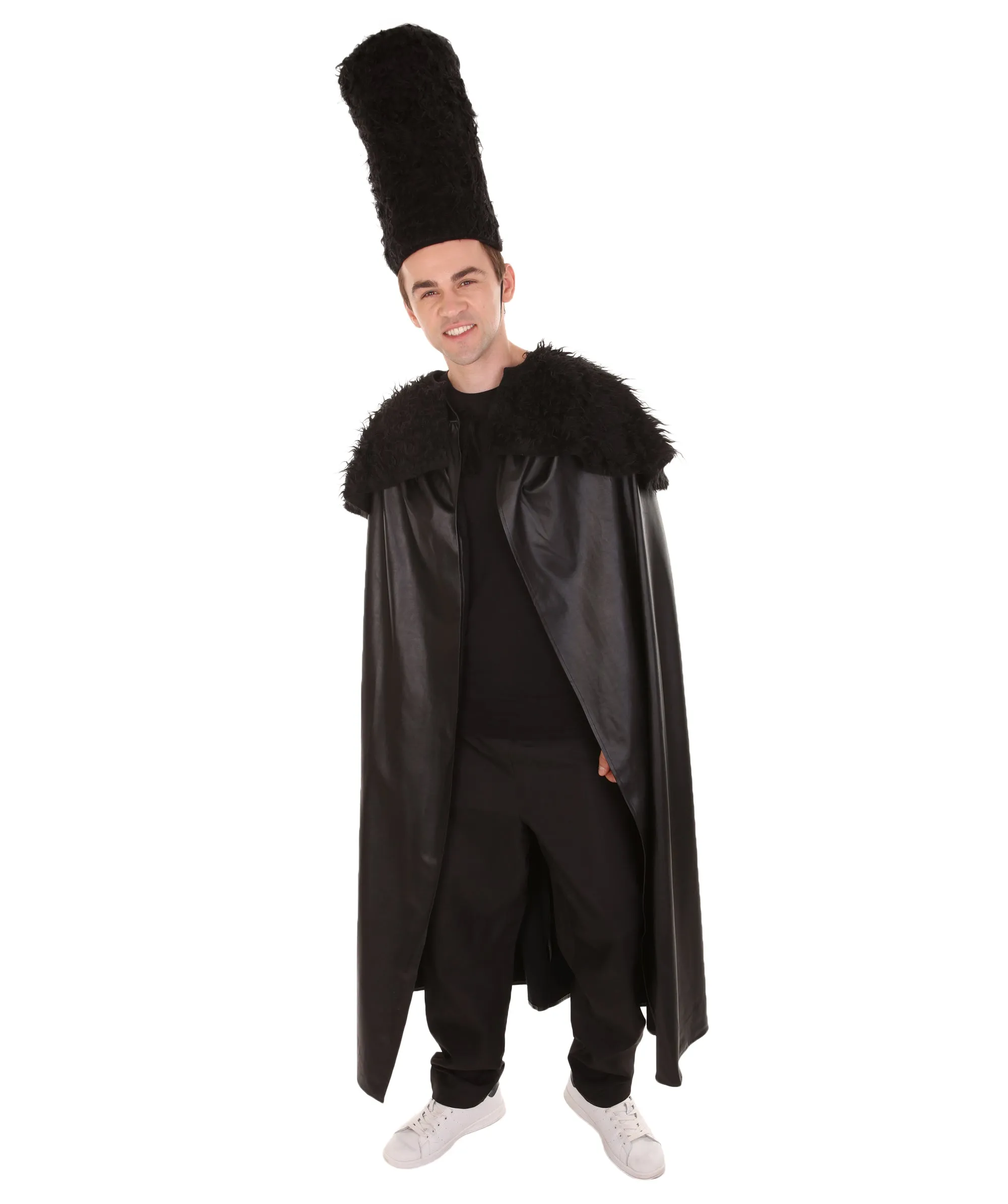 Adult Men's Faux Fur Cape | Black Halloween Costume