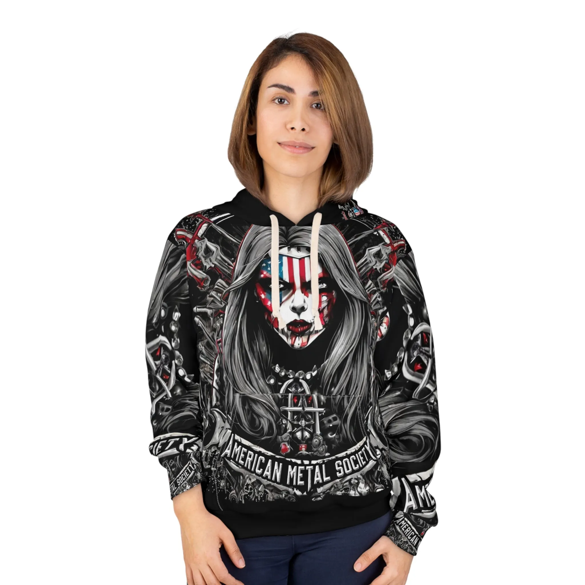 American Metal Society Unisex Pullover Hoodie (AOP)