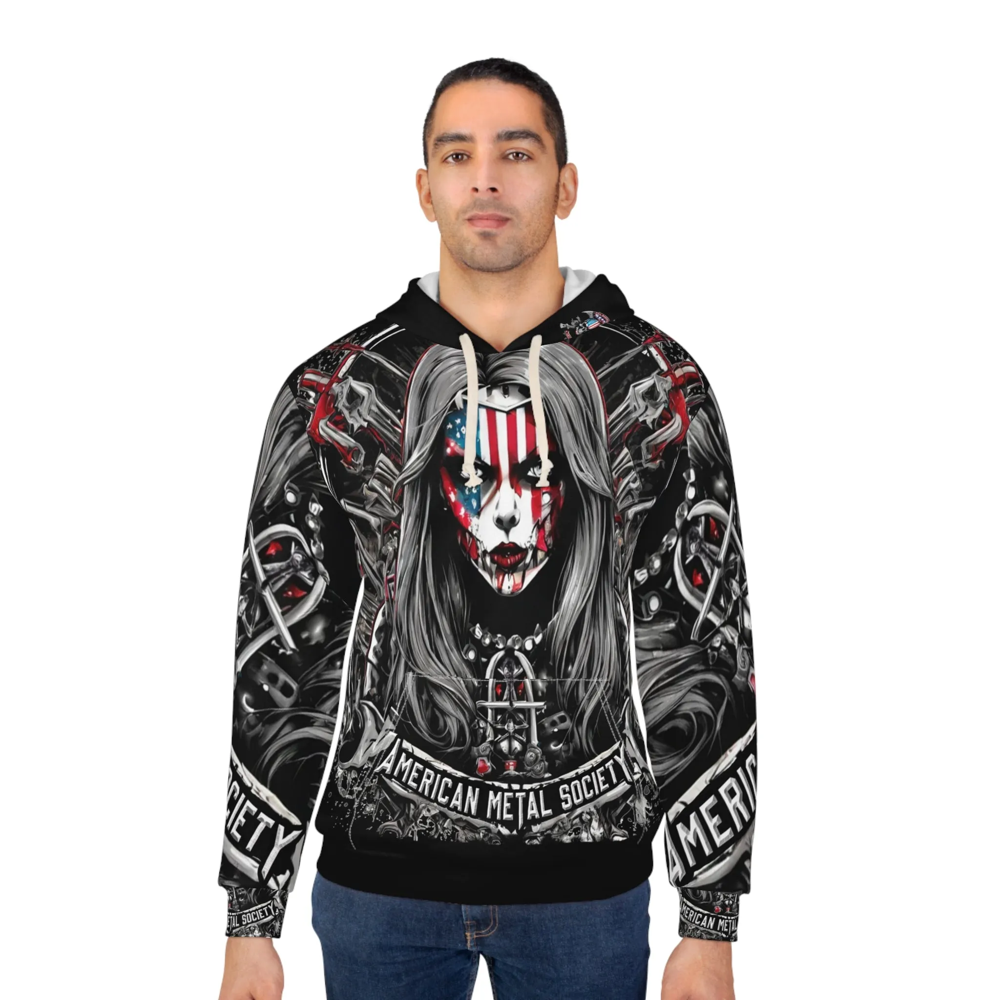 American Metal Society Unisex Pullover Hoodie (AOP)