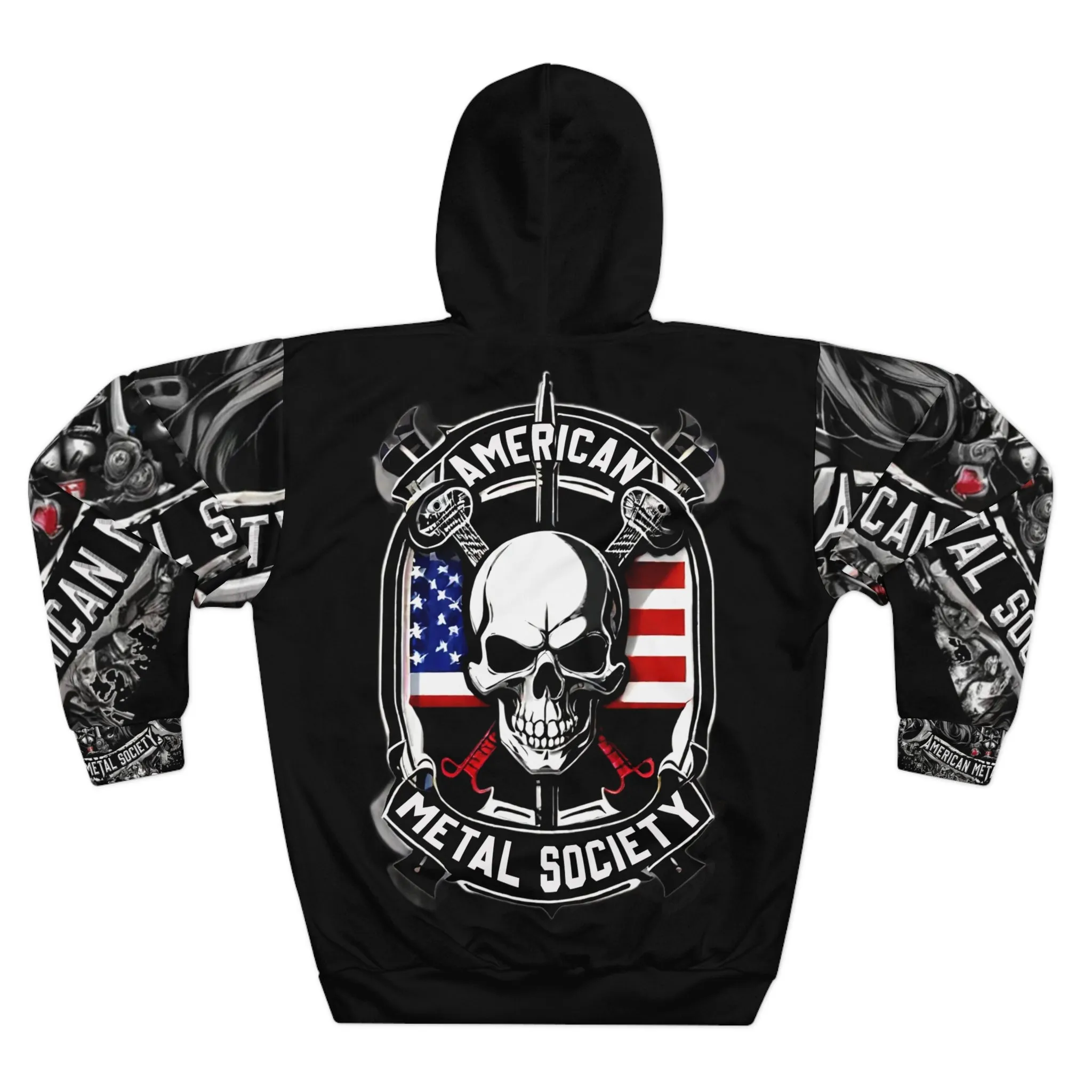 American Metal Society Unisex Pullover Hoodie (AOP)