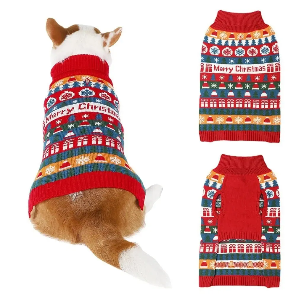 AnniePaw Knitted Turtleneck Dog Sweater - Winter Vest for Small Dogs