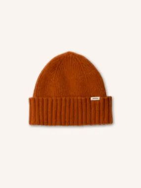 Balloch Beanie in Rust Brushed Lambswool