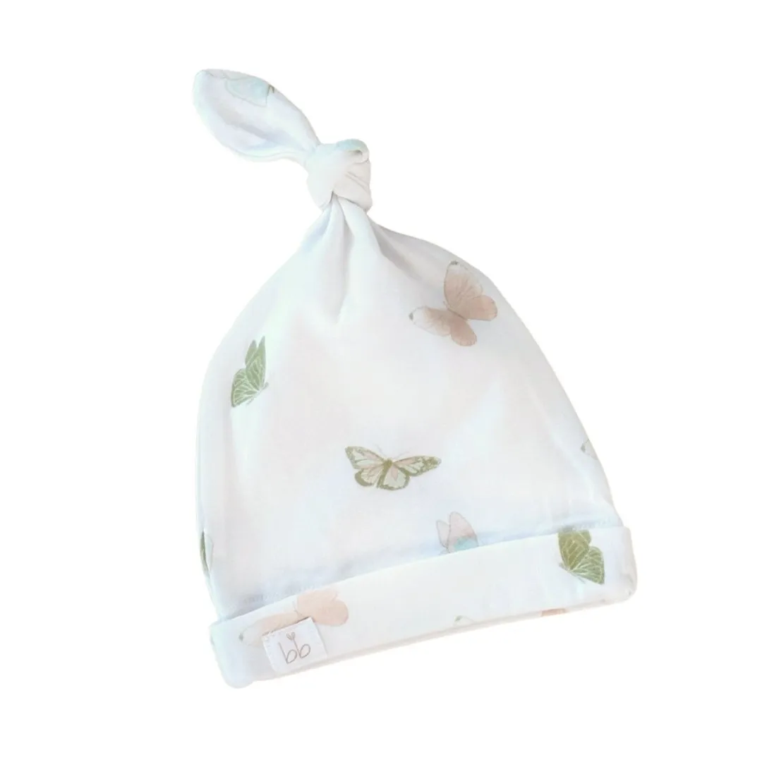 Bamboo Muslin Swaddle Blanket & Topknot Set - French Lavender