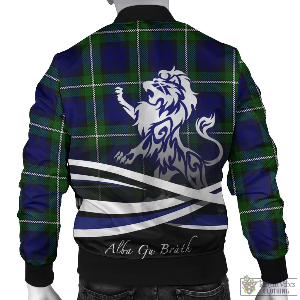 Bannerman Tartan Bomber Jacket with Alba Gu Brath Regal Lion Emblem