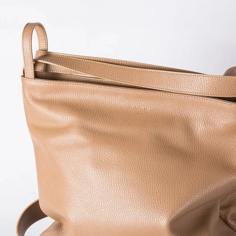 Bella 2-1 Convertible Backpack Tote| Light Tan