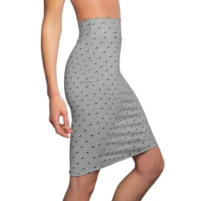 Black Casket on Light Grey - Pencil Skirt