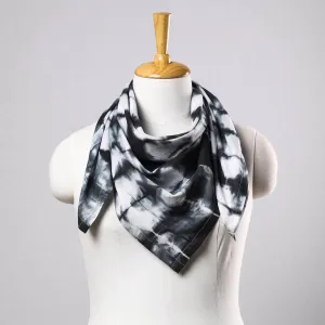 Black - Shibori Tie-Dye Cotton Scarf