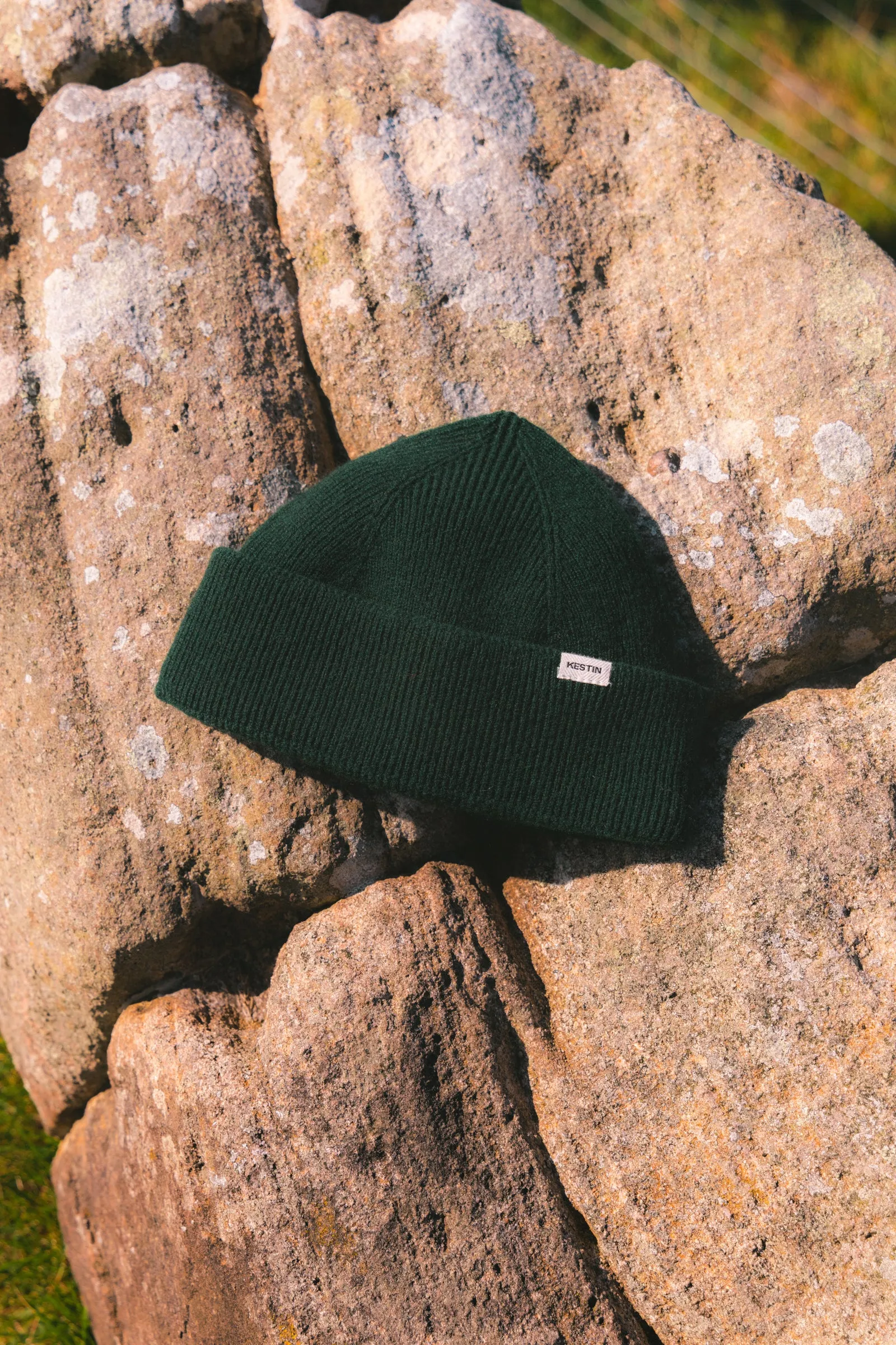 Braemar Beanie in Pine Lambswool