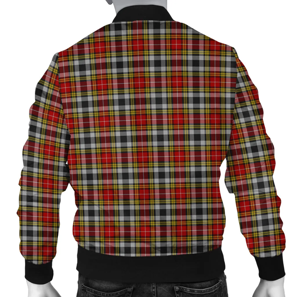 Buchanan Old Dress Tartan Bomber Jacket with Family Crest