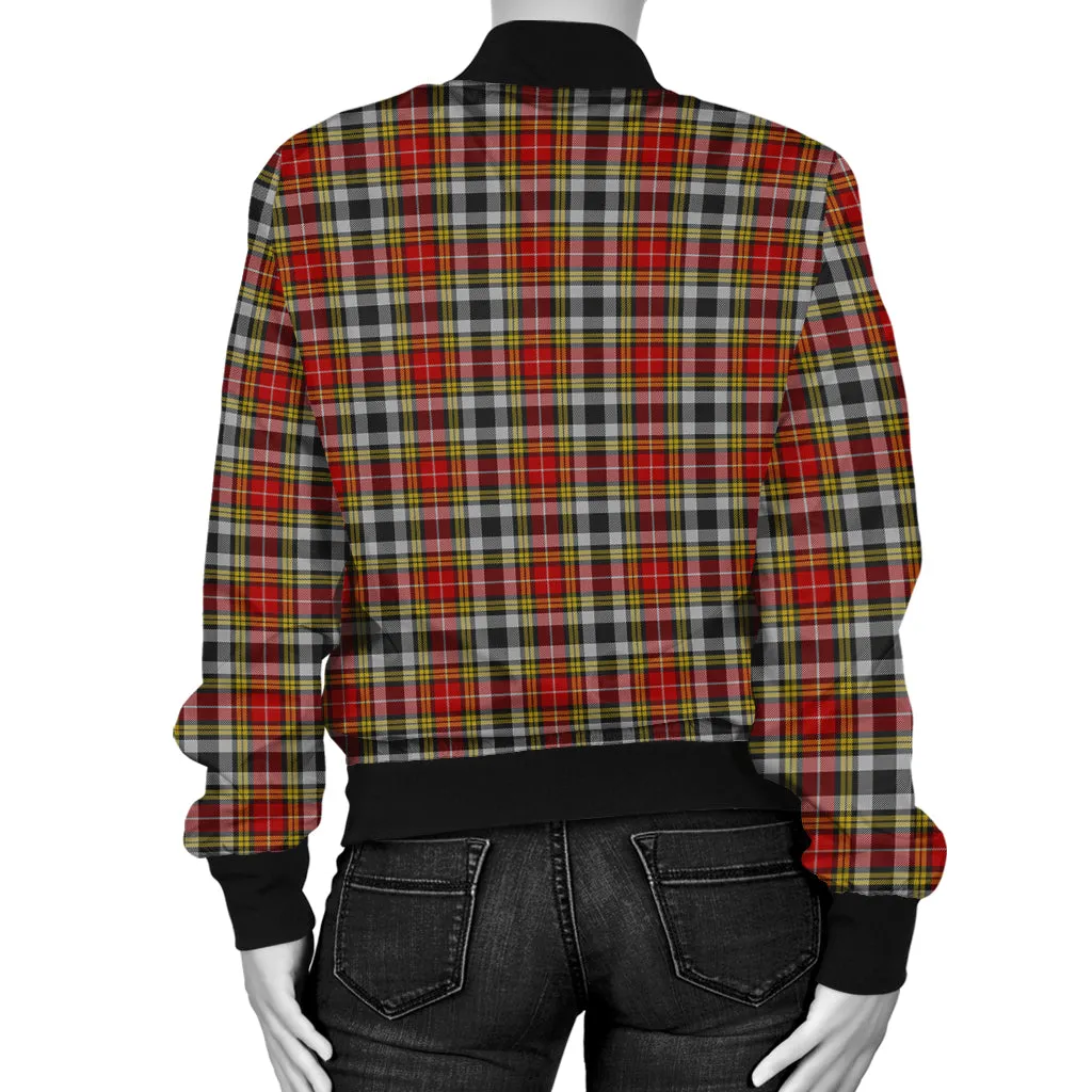 Buchanan Old Dress Tartan Bomber Jacket with Family Crest