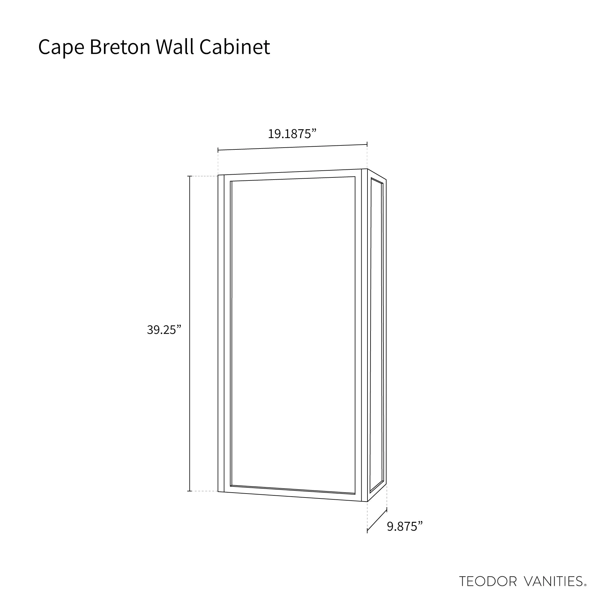 Cape Breton White Oak Wall Cabinet