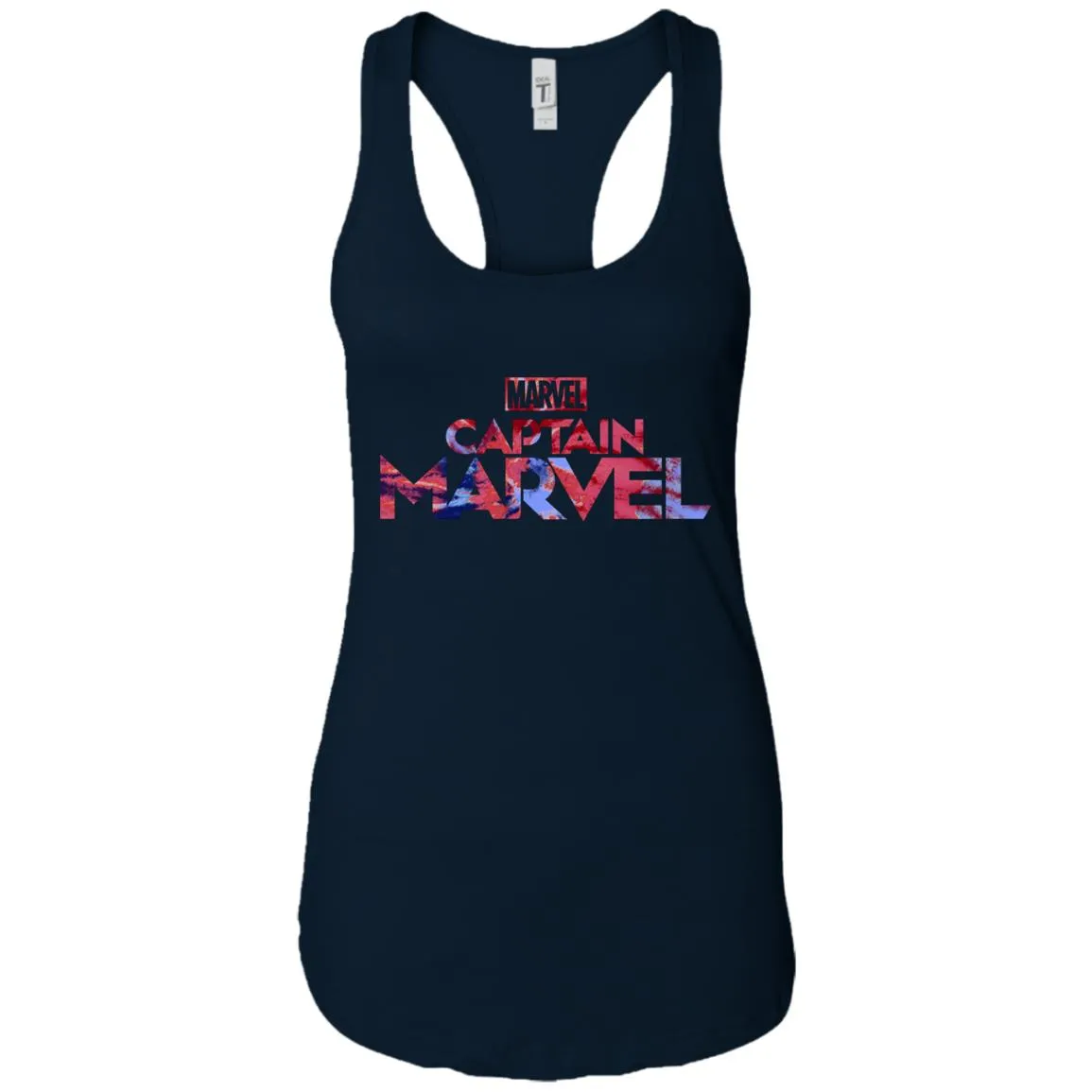 Captain Marvel Bold Tie Dye Movie Logo Women Tank Top