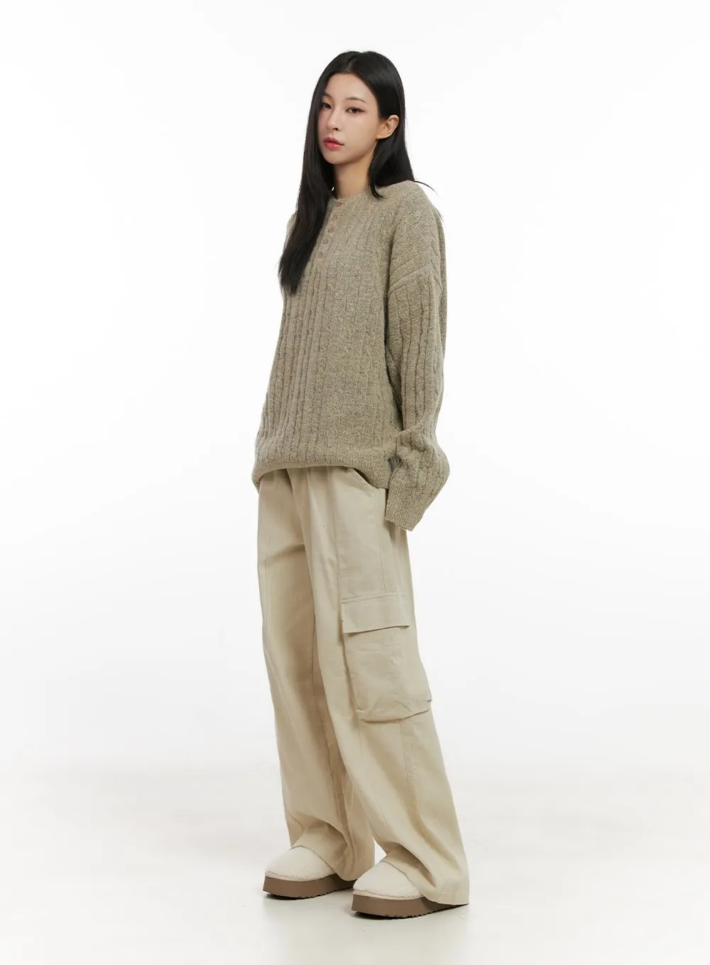 Cargo Wide-Leg Trousers CN416