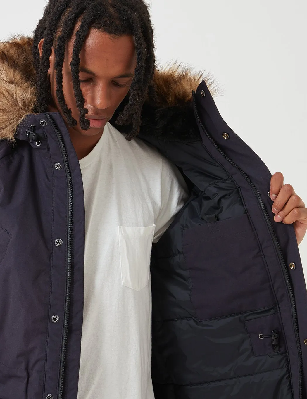 Carhartt-WIP Trapper Parka - Dark Navy Blue / Black