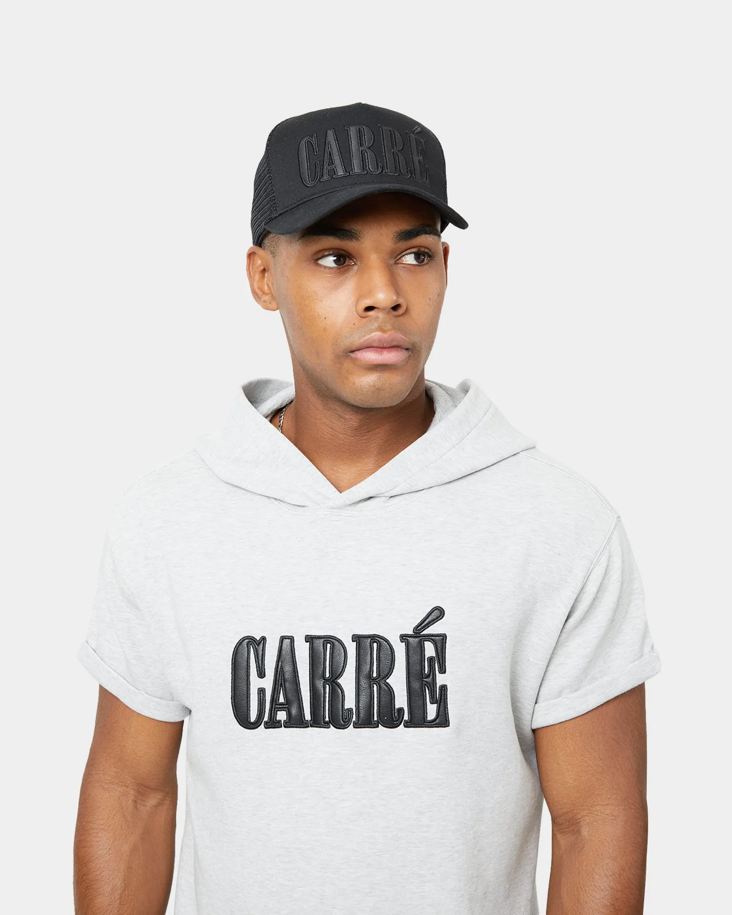 Carré Declaration MTN Short Sleeve Hoodie Grey Marle