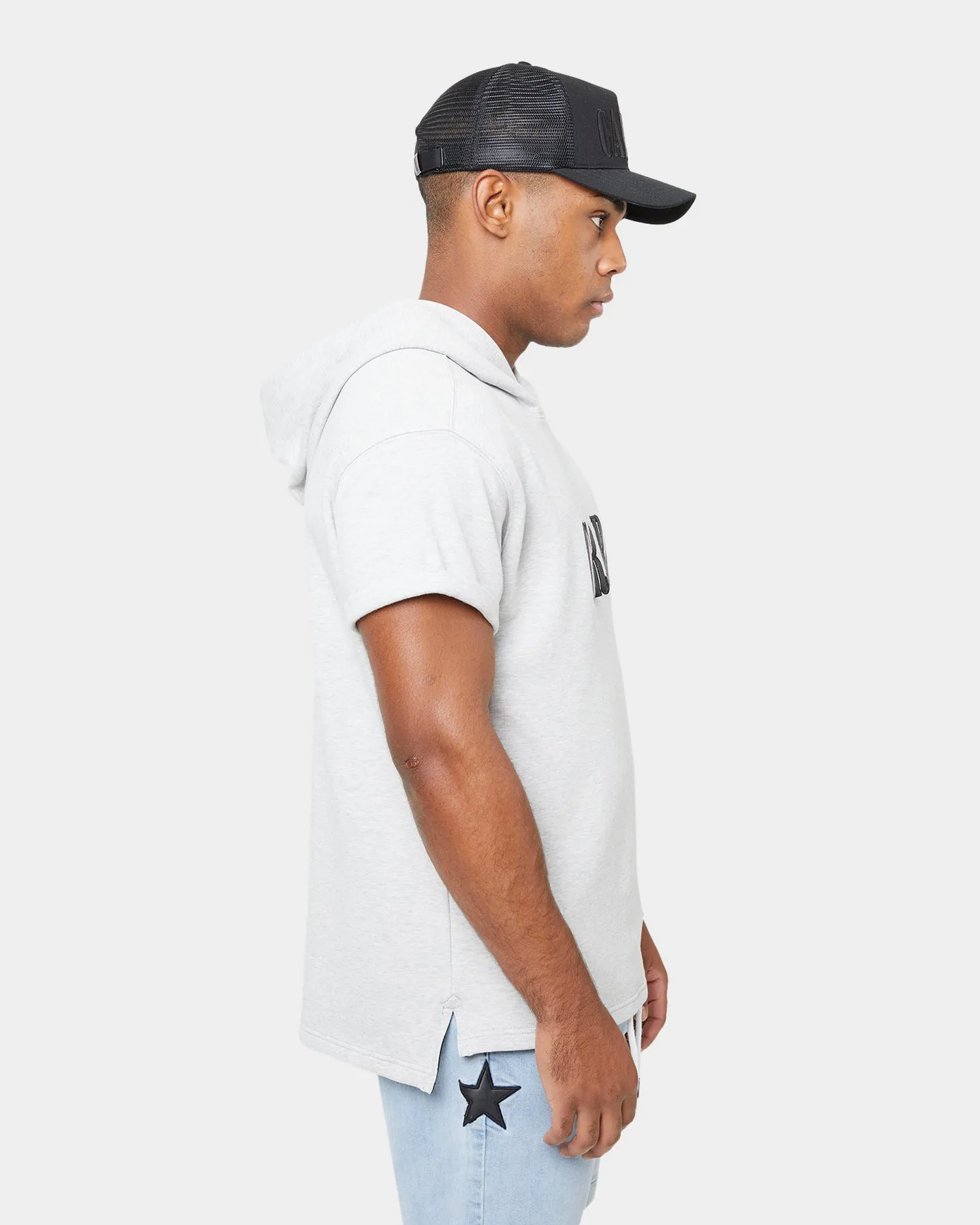 Carré Declaration MTN Short Sleeve Hoodie Grey Marle