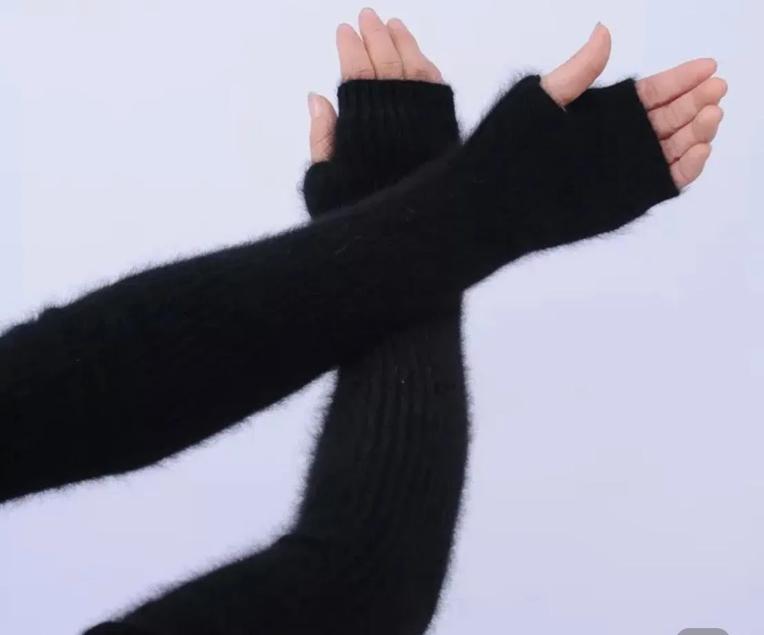 Cashmere & Angora Arm Warmers - 2 Colors