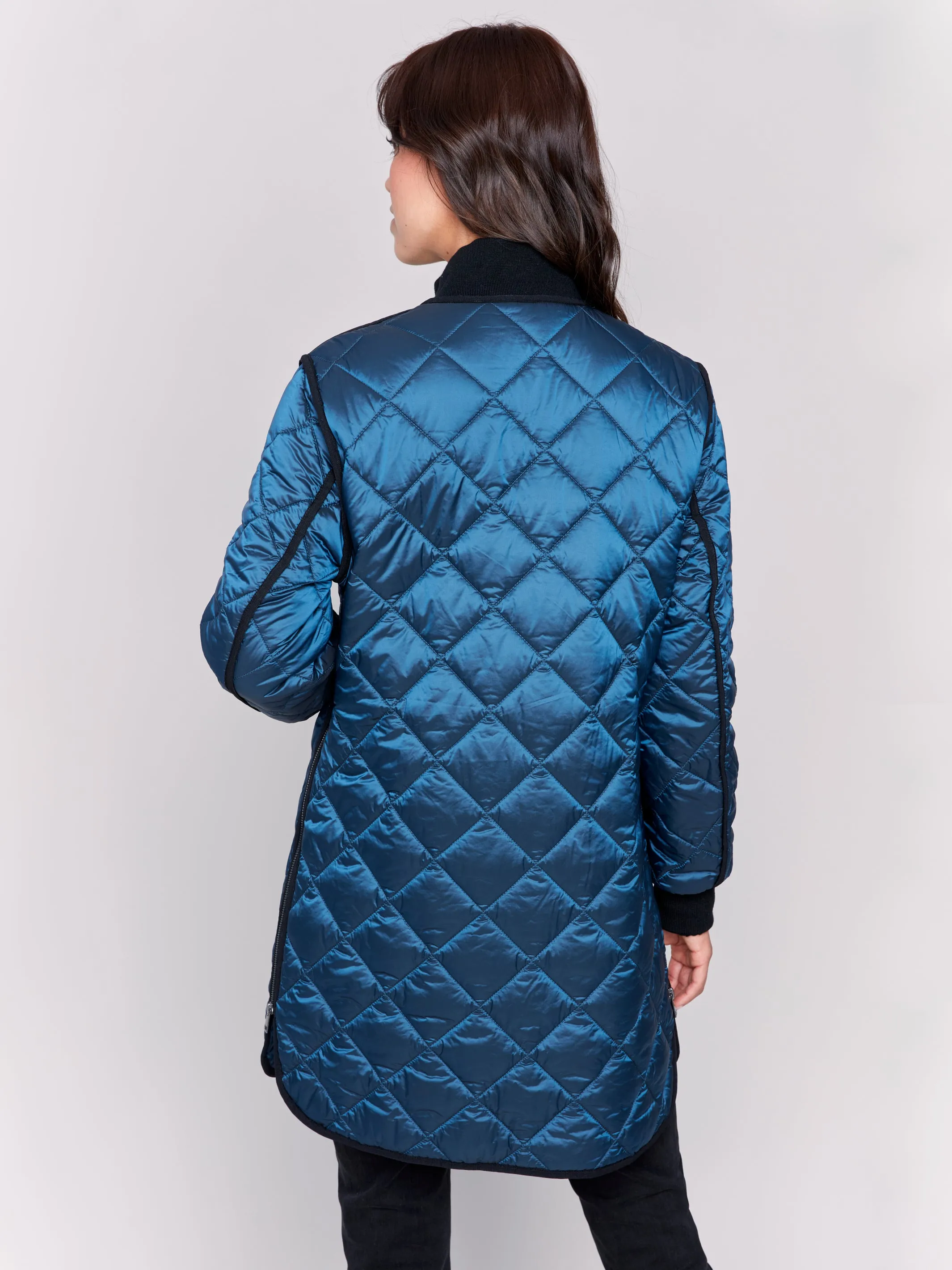 Charlie B Long Quilted Puffer