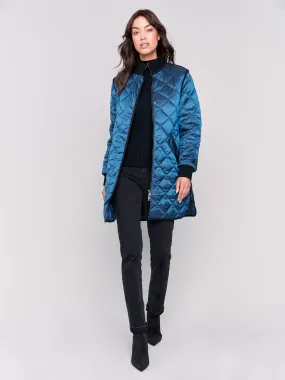 Charlie B Long Quilted Puffer