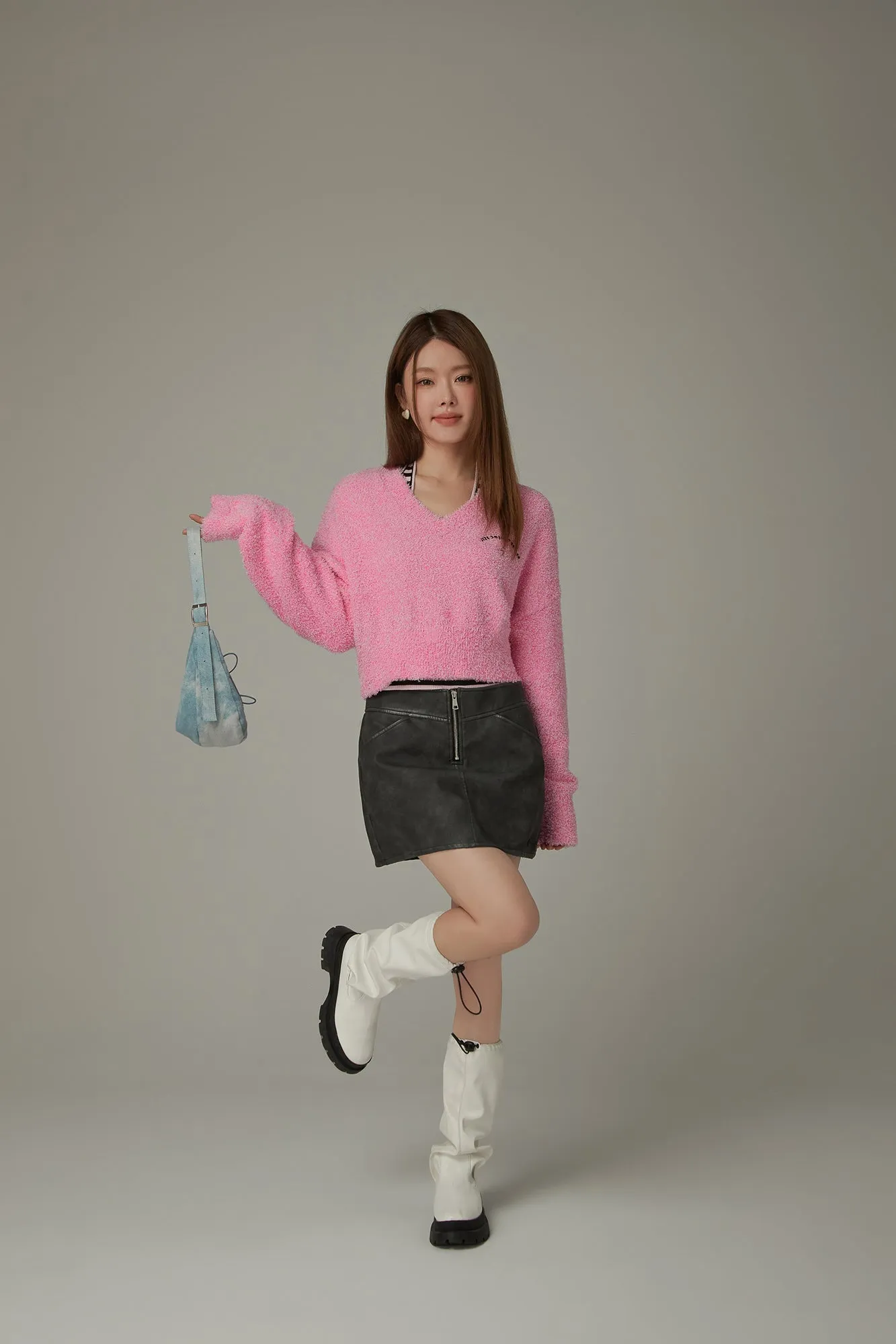 Cherry Crop Knit Sweater