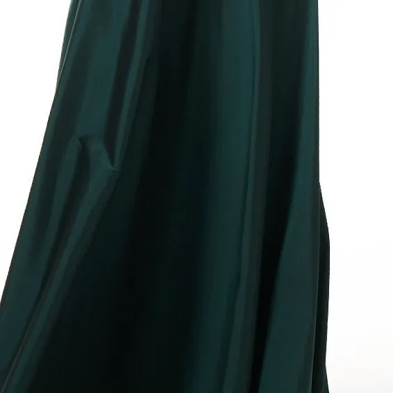 CLASSIC COLORS TAFFETA FAUX WRAP MIDI SKIRT