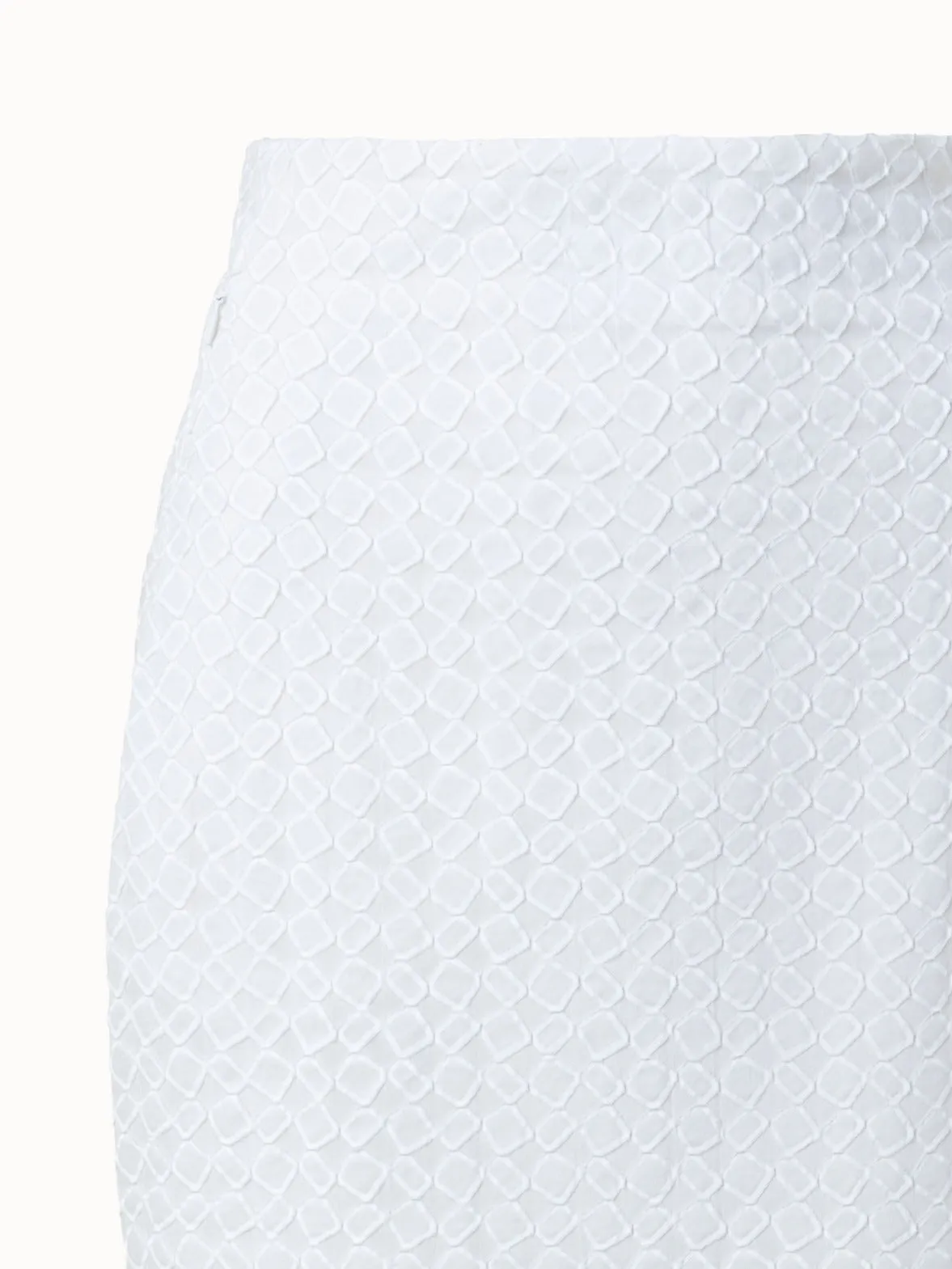 Cotton Poplin Pencil Skirt with 3D Application