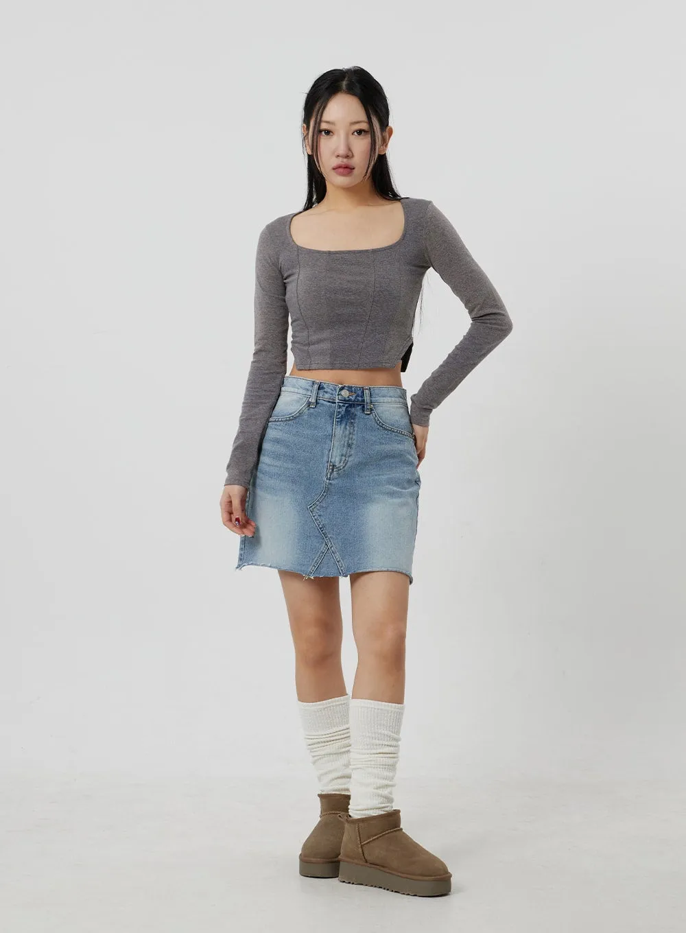 Denim Mini Skirt CF302