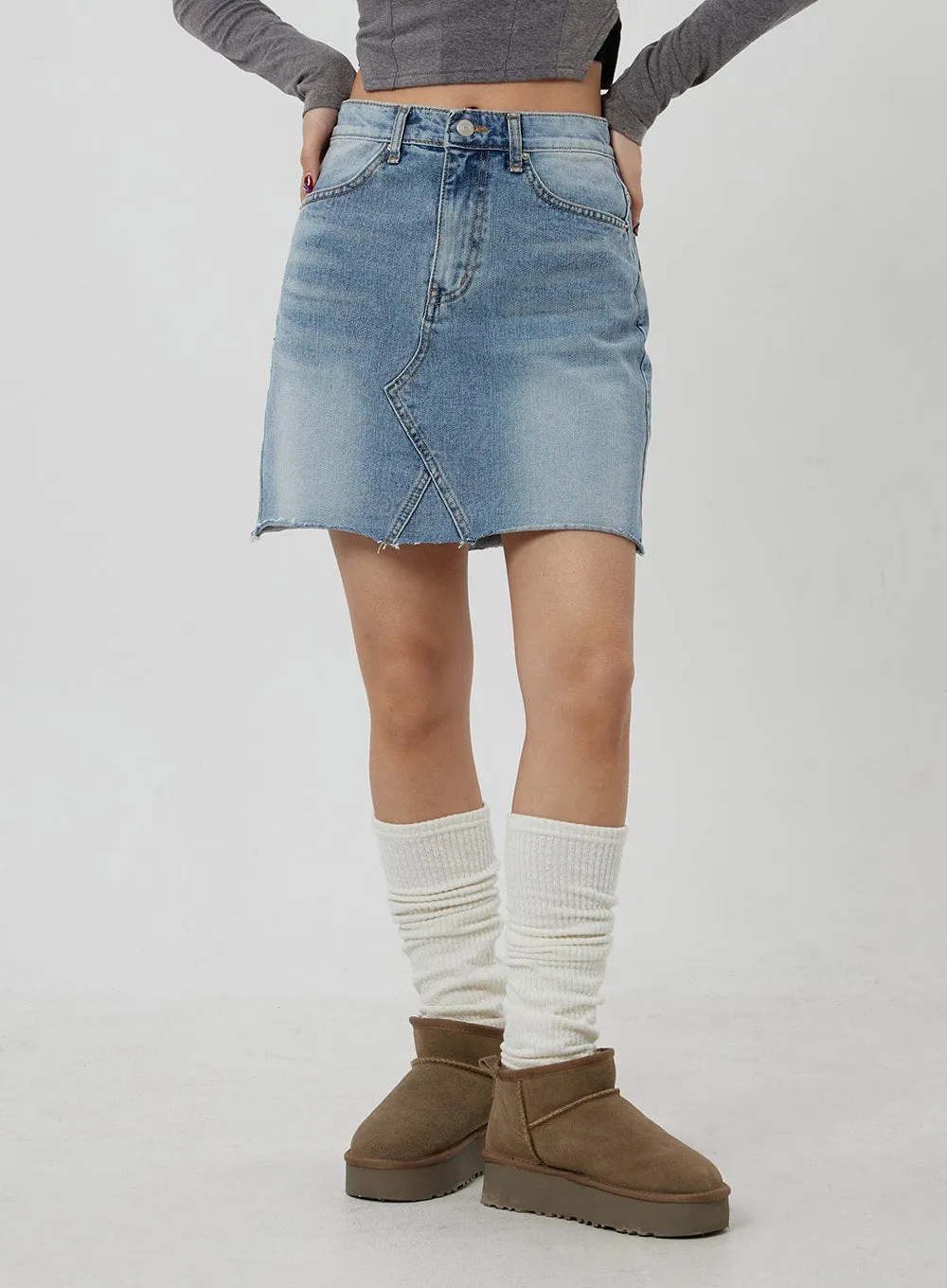 Denim Mini Skirt CF302