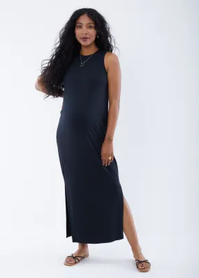 Draped Column Maternity Dress