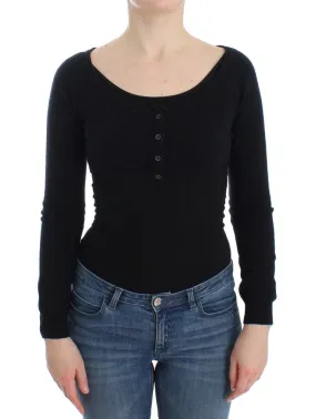 Ermanno Scervino Black Cashmere Cardigan Sweater