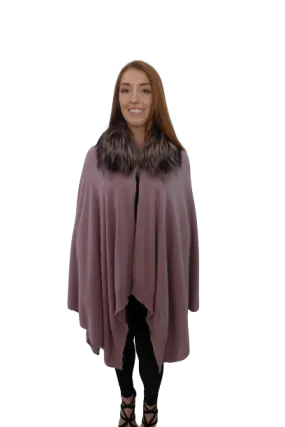 Fabric Cape with Raccoon Collar