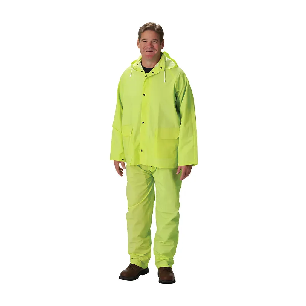 Falcon 201-355X1 Premium Hi-Vis Three-Piece Rainsuit - 0.35mm