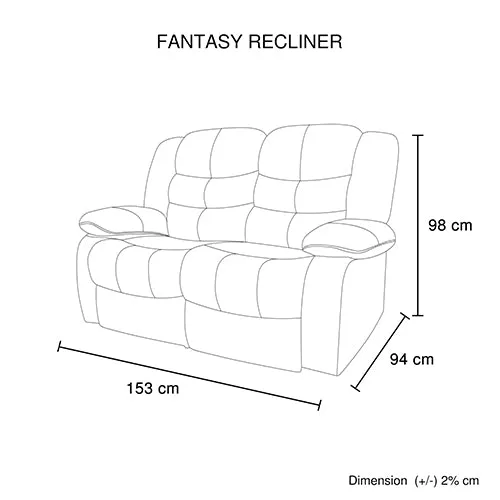 Fantasy Recliner Pu Leather 2R Brown