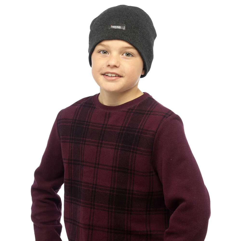 FLOSO Childrens/Kids Plain Thinsulate Thermal Winter Beanie Hat (3M 40g)