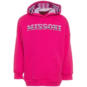 Girls Pink Missoni Pullover Hoodie