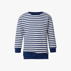 Girl's Regular Fit Striped Sweat Tee