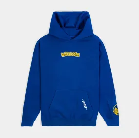 Golden State Warriors Drop Shoulder Pullover Mens Hoodie (Blue/Yellow)