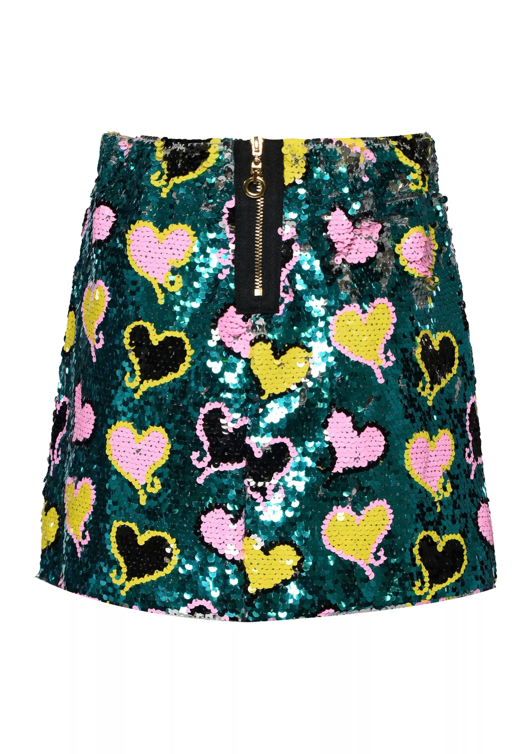 Hannah Banana sequined heart printed skirt