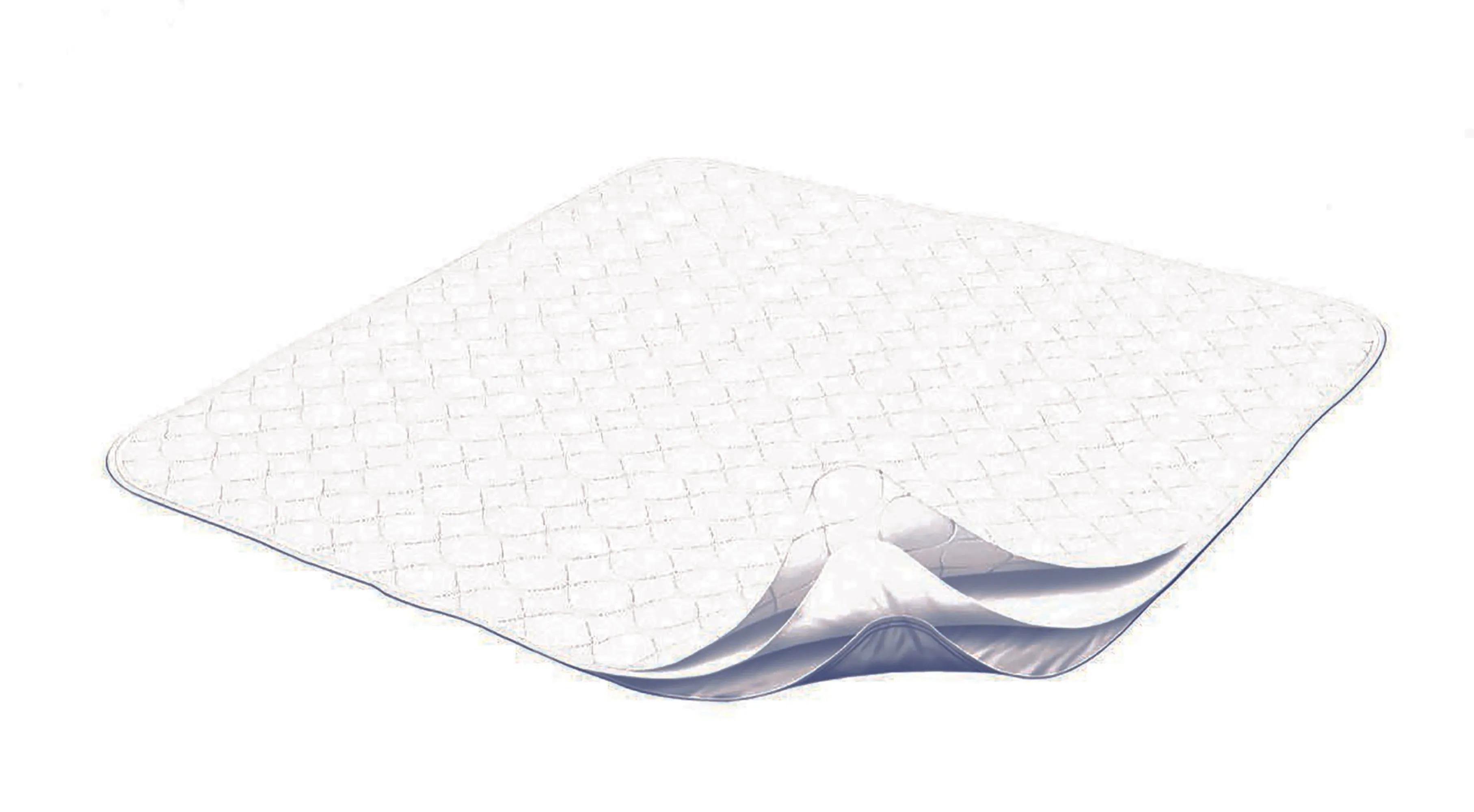 Hartmann Dignity® Polyester / Vinyl Twin Quilted Sheet, 39 x 75 in., White