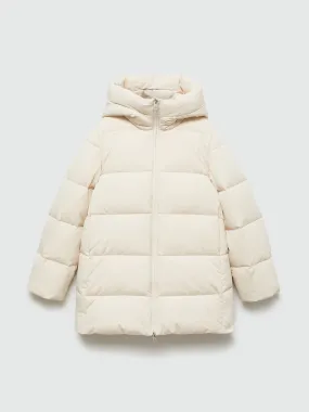 Hooded quilted coat