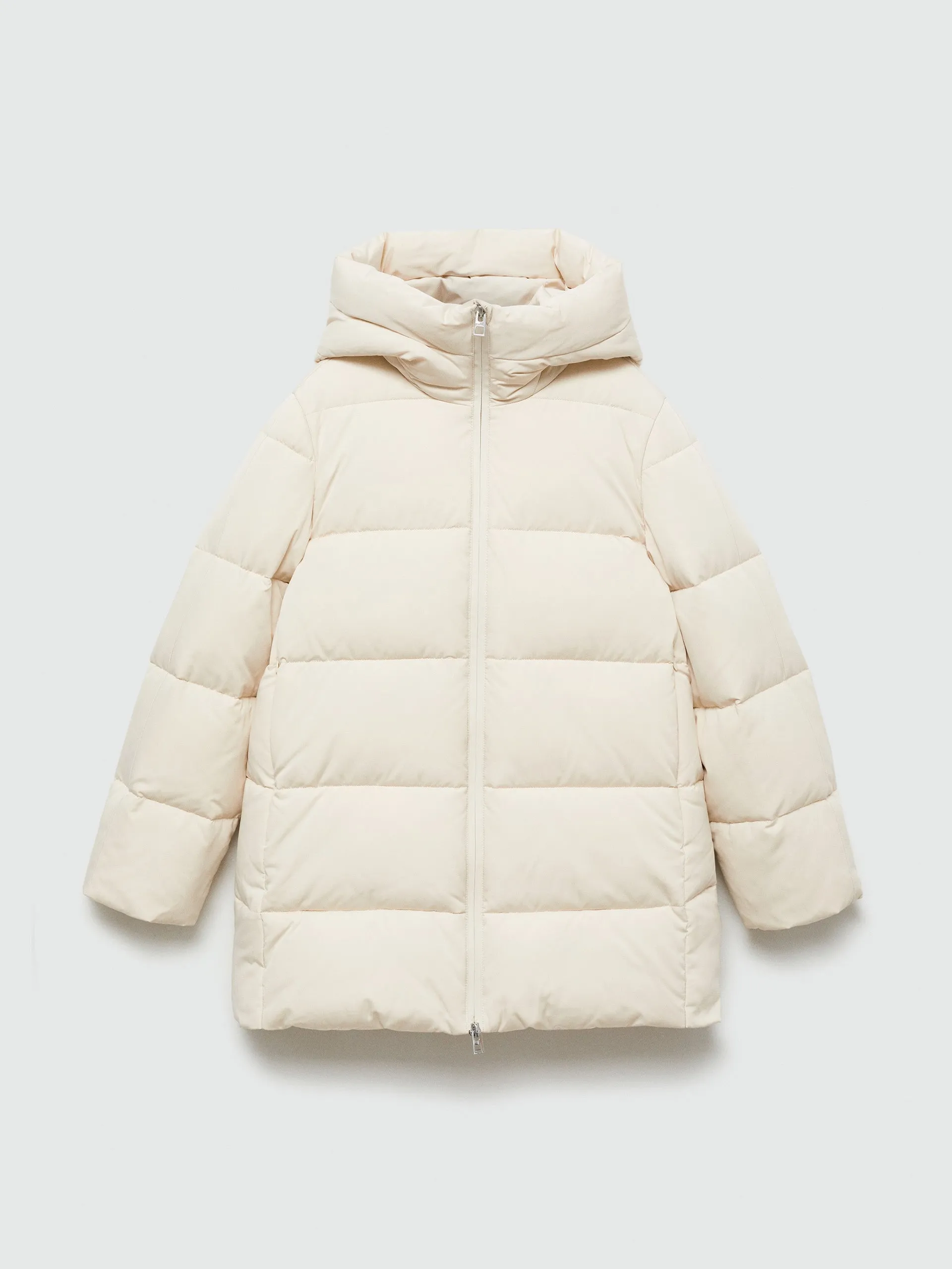 Hooded quilted coat