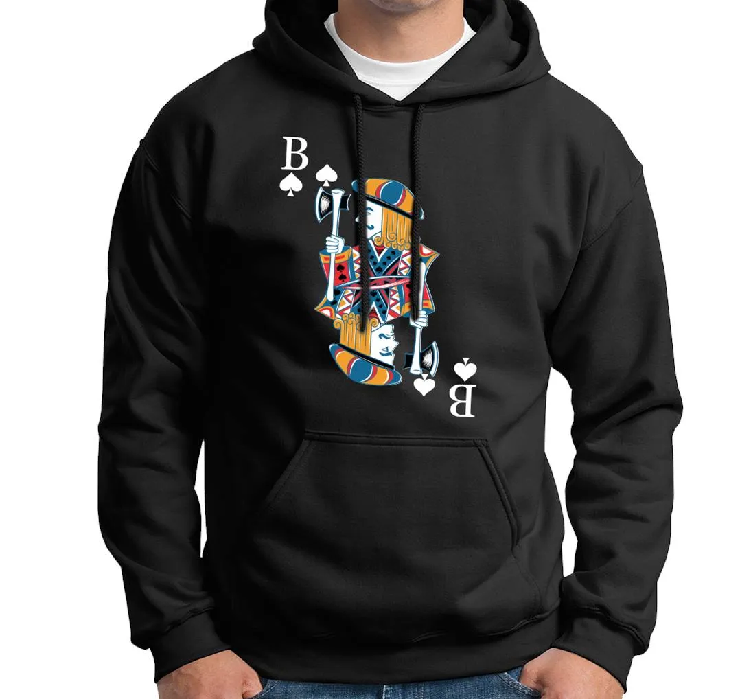 Hoodie - Spielkarte Pik Bube/Bauer