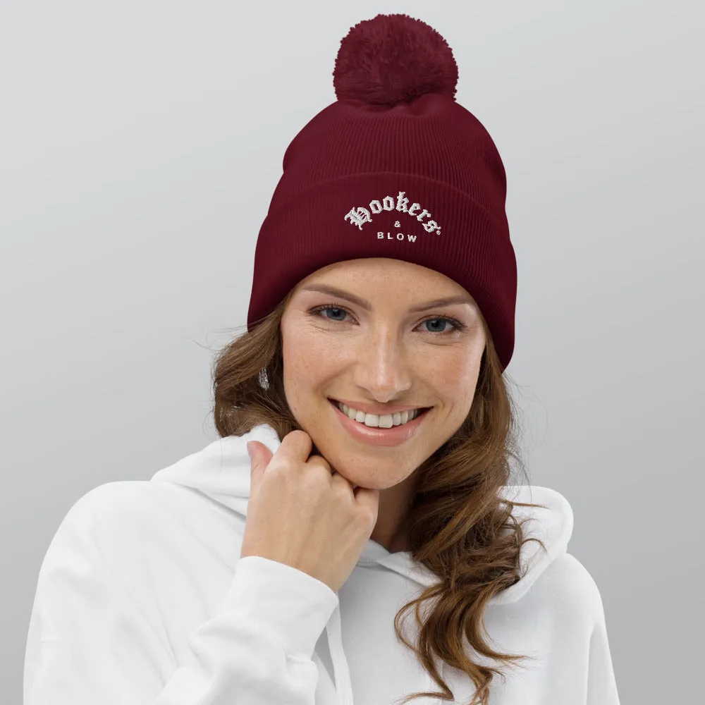 HOOKERS & BLOW  POM POM BEANIE